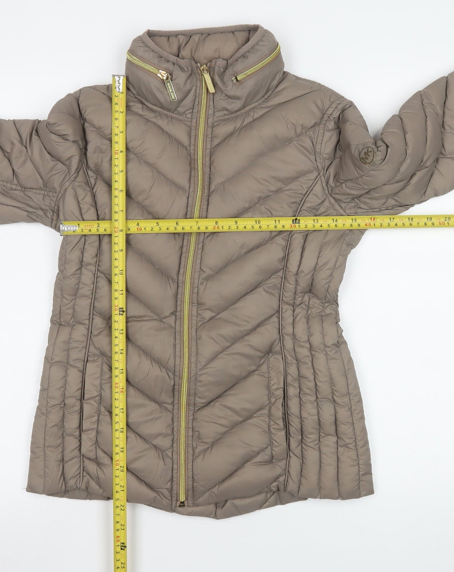 Womens UK Size XS Michael Kors Brown Puffer Jacket