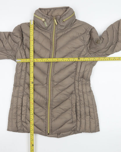 Womens UK Size XS Michael Kors Brown Puffer Jacket