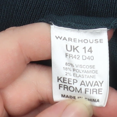 Womens UK Size 14 Warehouse Black Pullover Jumper