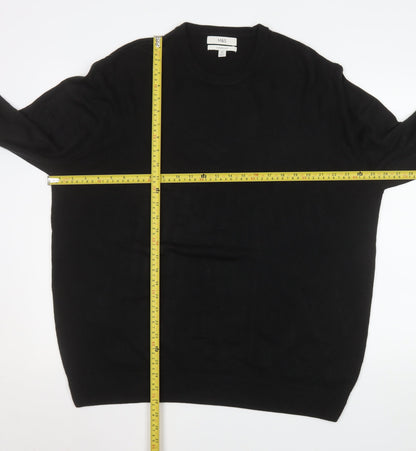 Mens UK Size 2XL Marks and Spencer Black Pullover Jumper