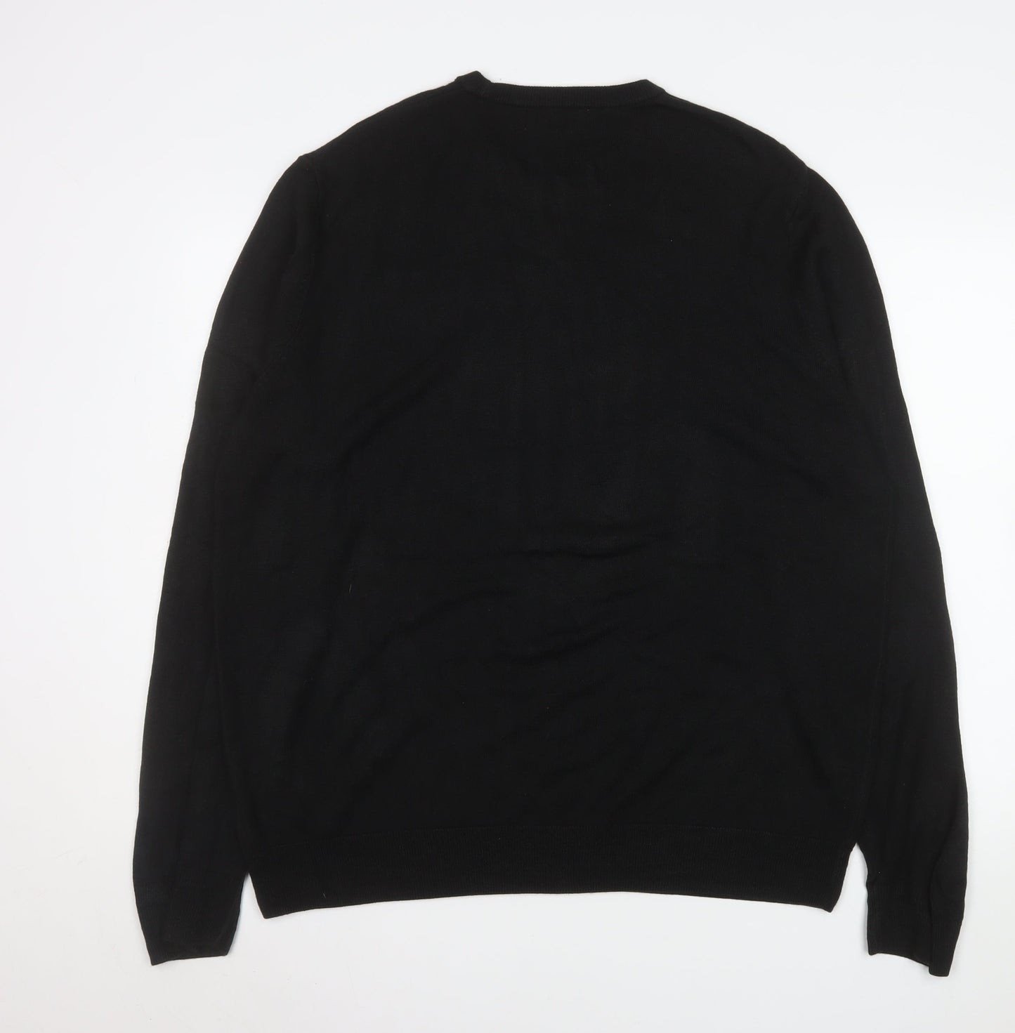 Mens UK Size 2XL Marks and Spencer Black Pullover Jumper