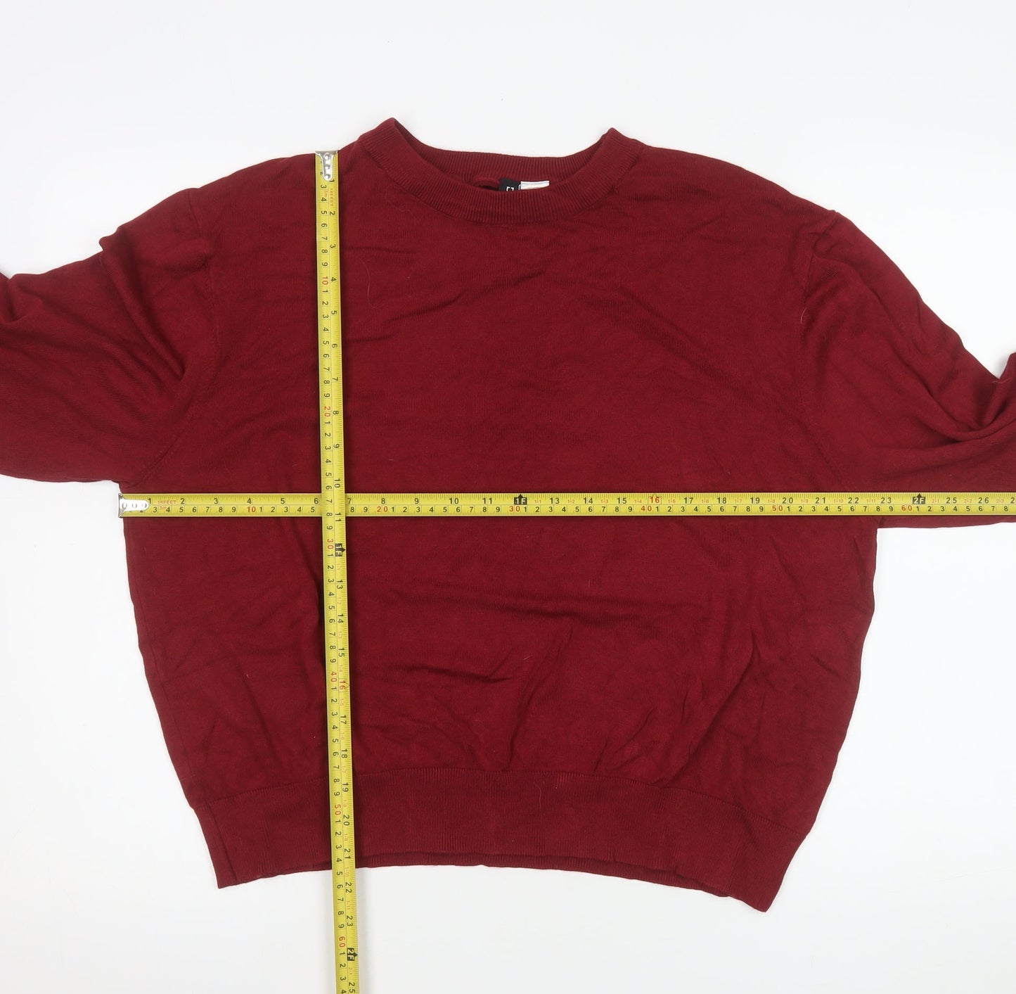 Mens UK Size M H&M Red Pullover Jumper