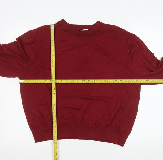 Mens UK Size M H&M Red Pullover Jumper