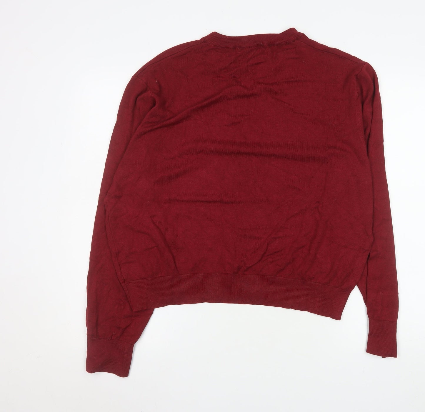 Mens UK Size M H&M Red Pullover Jumper