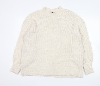 Womens UK Size 10 Topshop Ivory Pullover Jumper
