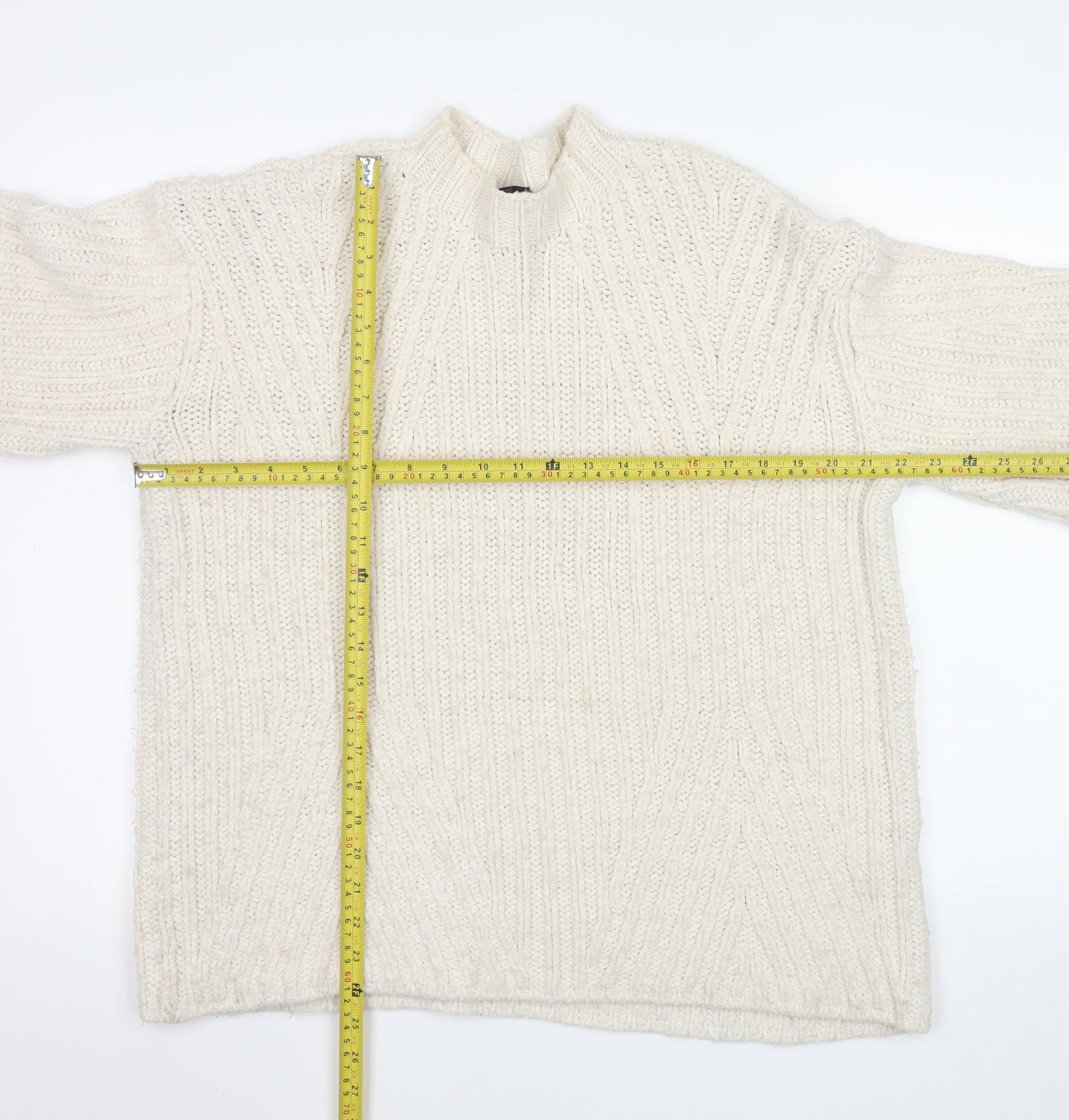 Womens UK Size 10 Topshop Ivory Pullover Jumper