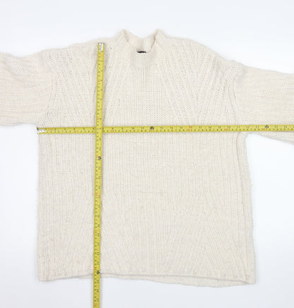 Womens UK Size 10 Topshop Ivory Pullover Jumper