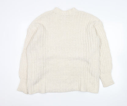 Womens UK Size 10 Topshop Ivory Pullover Jumper