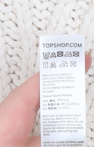 Womens UK Size 10 Topshop Ivory Pullover Jumper