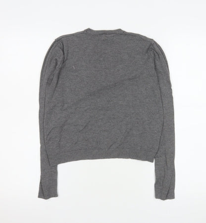Womens UK Size 10 Pull&Bear Grey Pullover Jumper