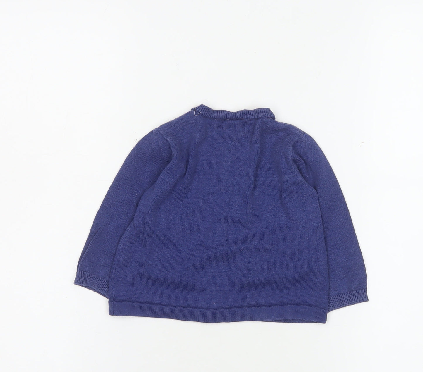 Girls UK Size 9-12 Months Mini Club Blue Cardigan Jumper