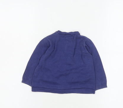 Girls UK Size 9-12 Months Mini Club Blue Cardigan Jumper