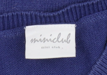 Girls UK Size 9-12 Months Mini Club Blue Cardigan Jumper