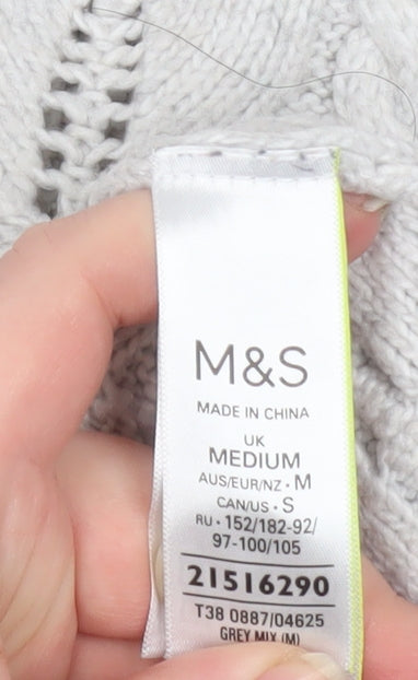 Womens UK Size M Marks and Spencer Grey Cardigan Jumper