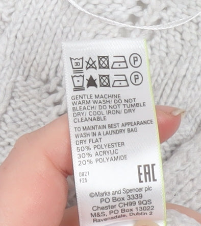 Womens UK Size M Marks and Spencer Grey Cardigan Jumper