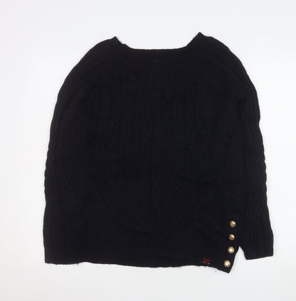 Womens UK Size 12 Superdry Black Pullover Jumper