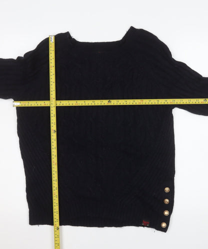 Womens UK Size 12 Superdry Black Pullover Jumper