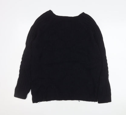 Womens UK Size 12 Superdry Black Pullover Jumper