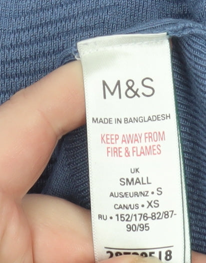 Womens UK Size S Marks and Spencer Blue Pullover Jumper