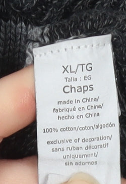 Mens UK Size XL Chaps Grey 1/4 Zip Jumper