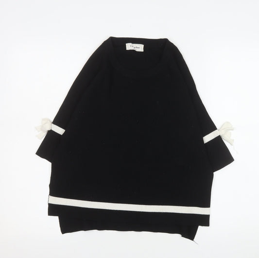 Womens UK Size 12 CoCo Soo Black Pullover Jumper