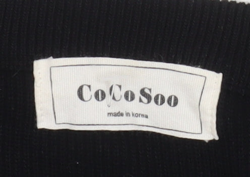 Womens UK Size 12 CoCo Soo Black Pullover Jumper