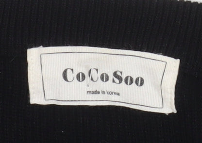Womens UK Size 12 CoCo Soo Black Pullover Jumper