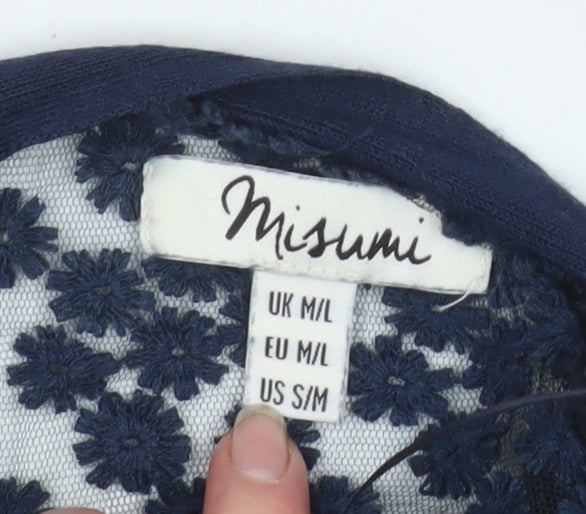 Womens UK Size M Misumi Blue Cardigan Jumper
