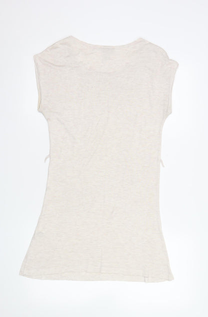 Womens UK Size S H&M Beige Basic T-Shirt