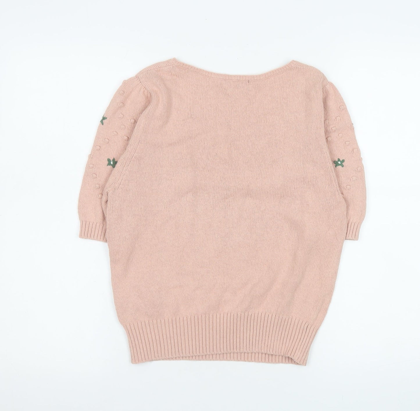 Womens UK Size S Monoprix Pink Pullover Jumper
