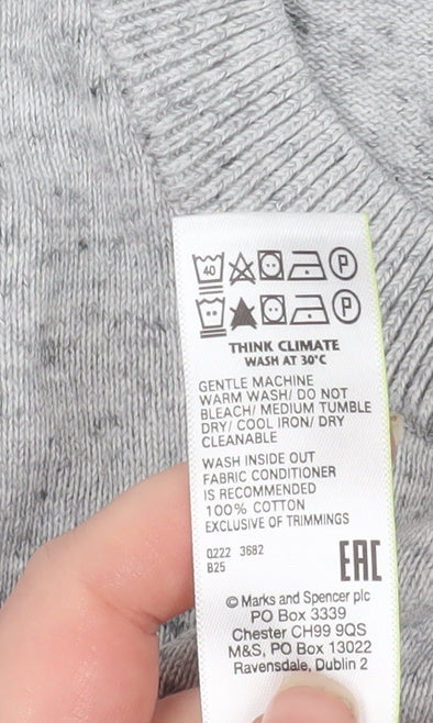 Womens UK Size S Marks and Spencer Grey Pullover Jumper
