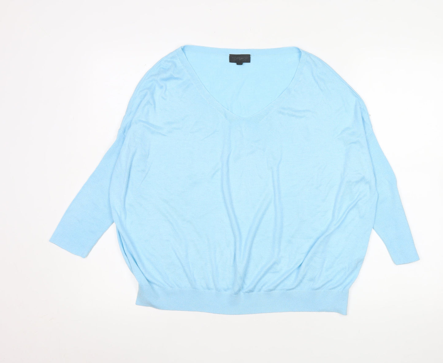 Womens UK Size 10 Topshop Blue Pullover Jumper