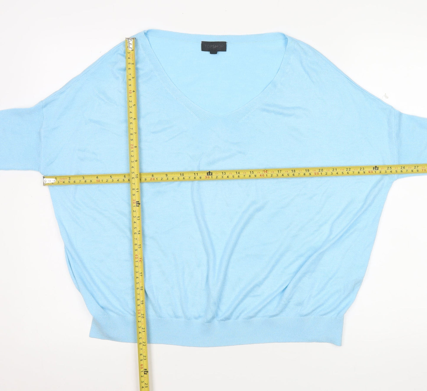 Womens UK Size 10 Topshop Blue Pullover Jumper