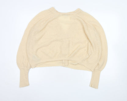 Womens UK Size M Brave Soul Beige Cardigan Jumper