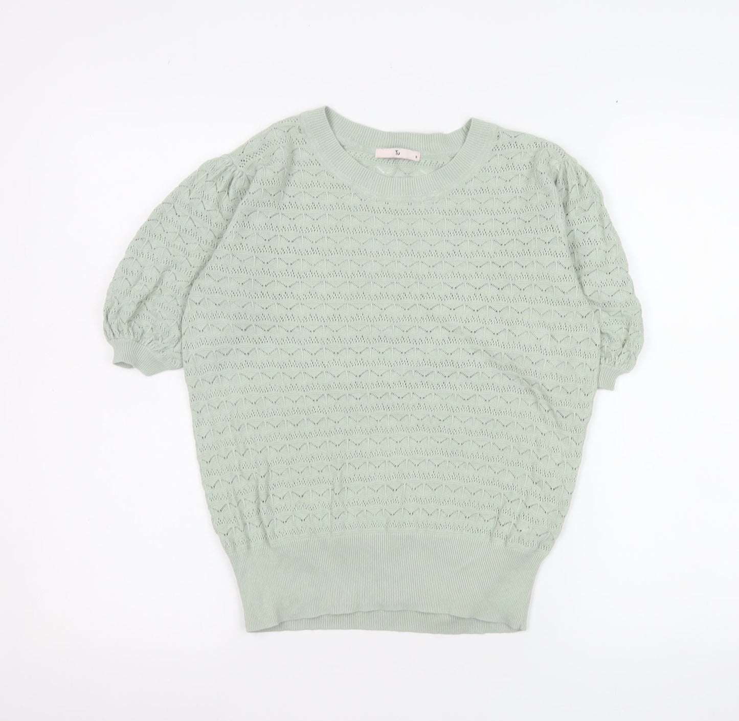 Womens UK Size 8 TU Green Basic T-Shirt