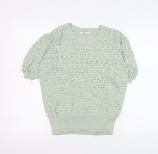 Womens UK Size 8 TU Green Basic T-Shirt