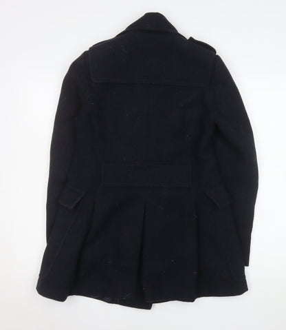 Womens UK Size 10 Warehouse Black Pea Coat