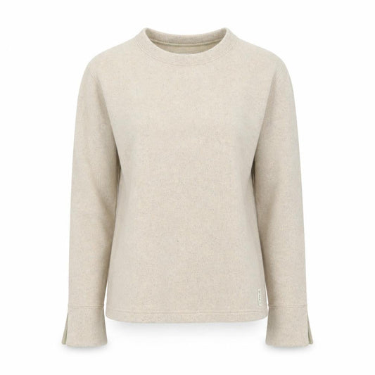 Front view of Armani Junior Beige Wool Crew Neck jumper L Teens