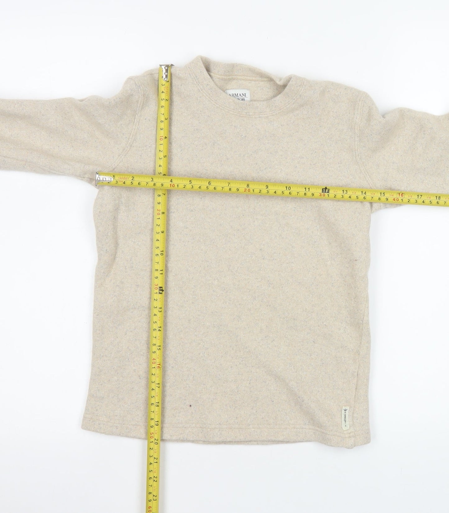 Teens UK Size L ARMANI Beige Pullover Jumper