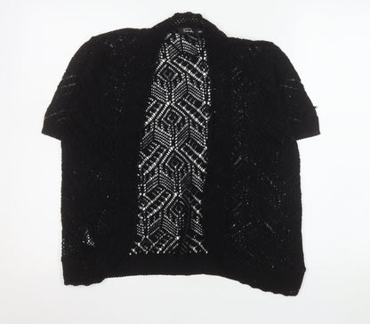 Womens UK Size M/L Fashion Friendly Black Cardigan Jumper