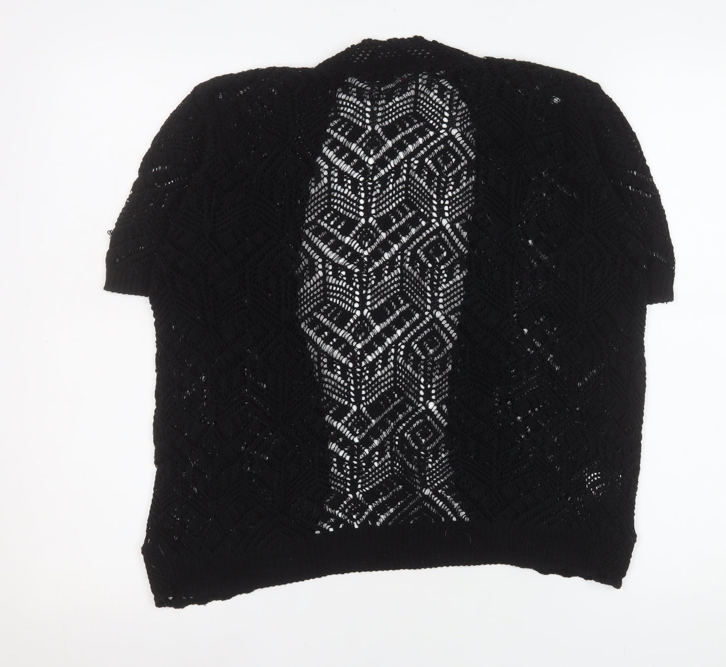 Womens UK Size M/L Fashion Friendly Black Cardigan Jumper