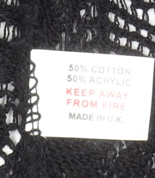 Womens UK Size M/L Fashion Friendly Black Cardigan Jumper