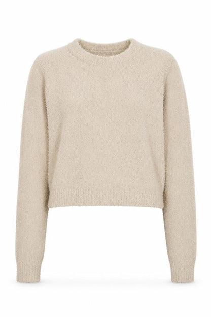 Womens UK Size 10 Missy Empire Beige Pullover Sweatshirt