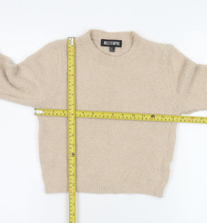 Womens UK Size 10 Missy Empire Beige Pullover Sweatshirt