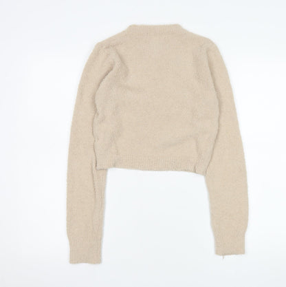 Womens UK Size 10 Missy Empire Beige Pullover Sweatshirt