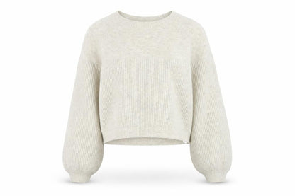 Topshop Women Beige Crew Neck Rib Knit Pullover Jumper Size S