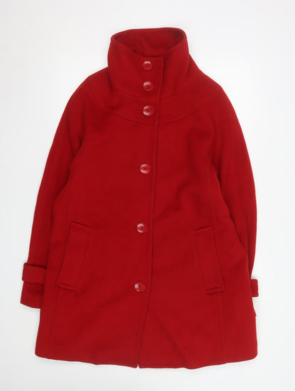 Womens UK Size 10 Talbots Red Overcoat