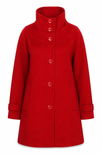 Womens UK Size 10 Talbots Red Overcoat