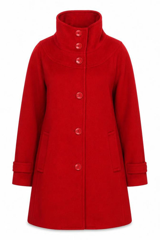 Womens UK Size 10 Talbots Red Overcoat