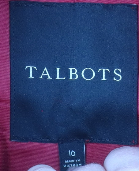 Womens UK Size 10 Talbots Red Overcoat